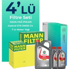 Mann Filter  Nissan Skystar 2.5 Dizel Filtre Bakım Seti Cast Rol Motor Yağlı (2008-2012) 4 Lü