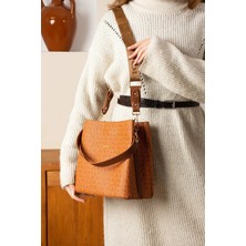 Just Polo Kadın Baskılı Büyük Boy El ve Omuz Çantası MH2117MH
