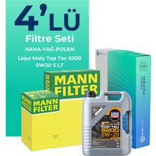 Mann Filter  Volkswagen Taigo 1.5 Tsi Filtre Bakım Seti Liqui Moly Motor Yağlı (2022-2024) 4 Lü