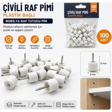 İlka Ilka Çivili Raf Pimi Plastik Başlı Çivili Raf Pimi (100 Adet)