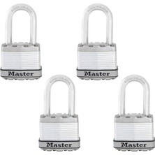 Belirtilmemiş Master Lock M1XQLF Magnum Ağır Hizmet Tipi Açık Asma Kilit, Anahtarlı, 4'lü Paket Anahtarlı, Gümüş