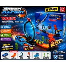 Trust Store Hızlı Yarış Pisti Seti 18 Parça Fırlatma Mekanizmalı Arabalı Yarış Oyuncağı Döngü Pist