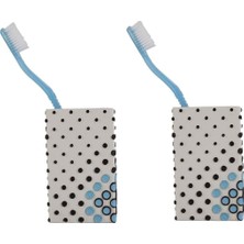 Belirtilmemiş Bosphorus 2 Adet Diş Firçalik ve Macunluk Puanli Poliresin 6X6X10CM 200ML Banyo Seti