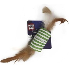 Belirtilmemiş Playfull Hasır Tüylü Top Kedi Oyuncağı 4 cm Beyaz