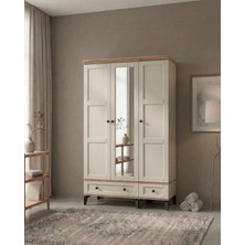 Aydınev Bükreş Mdf Aynalı 3 Kapaklı Dolap