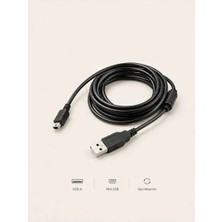 1.5 Metre Mini USB Kablo - USB 2.0 Tip A - 5 Pin V3 Şarj ve Veri Kablosu