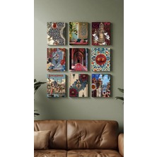 Türk ve Islam Figürleri,şanlı Türk Kültürü,minimalist Tasarımlar,mdf Tablo,9lu