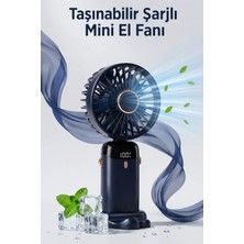 ArmoniaVital Şarjlı Mini El Fanı Taşınabilir Katlanabilir Masaüstü Vantilatör Askılı Mini Klima
