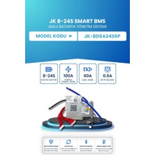 Electroll Jk Smart Bms Akıllı Batarya Yönetim Sistemi 8–24S 100A 0.6A Aktif Balans JK-BD6A24S6P