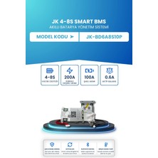 Electroll Jk Smart Bms Akıllı Batarya Yönetim Sistemi 4–8s 200A 0.6A Aktif Balans JK-BD6A8S10P