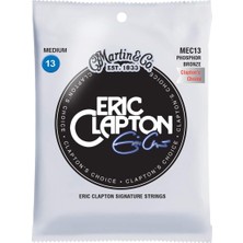 Belirtilmemiş Martin Akustik Gitar Telleri, Eric Clapton's Choice, Medium 13-56, 92/8 Fosfor Bronz (MEC13)