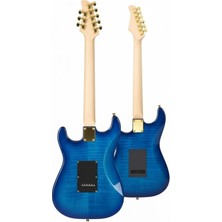Belirtilmemiş Midex GLC-40BL Profesyonel Elektro Gitar Mavi (Stand Gigbag Askı Capo Tuner Pena Kablo Yedek Tel)