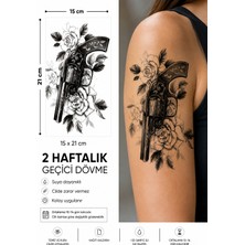 Tattoo Gerçekci Geçici Gül Desenli Dövme Etiket Kadın Erkek Kol Bacak Sticker Yapıştırma