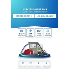 Electroll Jk Smart Bms Akıllı Batarya Yönetim Sistemi 8–24S 60A 0.4A Aktif Balans JK-BD4A24S4P