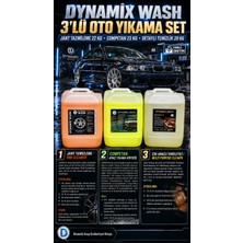 Dynamix Wash 3'lü Oto Yıkama Seti Köpük 23KG, Jant 22 Kg, Detay 20 kg