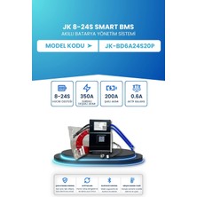 Electroll Jk Smart Bms Akıllı Batarya Yönetim Sistemi 8–24S 350A 0.6A Aktif Balans JK-BD6A24S20P