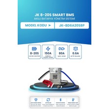 Electroll Jk Smart Bms Akıllı Batarya Yönetim Sistemi 8–20S 150A 0.6A Aktif Balans JK-BD6A20S8P