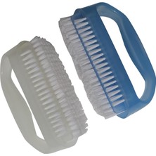 Belirtilmemiş Banyo Parmak Tırnak Fırçası Temizleme Plastik Tırnak El Fırçası Fırça Temizleyici Saplı Mavi ve Bey