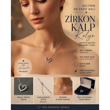 Nior Lifestyle Paslanmaz Çelik Kalp Kolye Zirkon Taşlı Minimalist Kalp Kolye Gümüş Renk Zirkon Taşlı Kolye