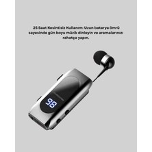 Epilons Bluetooth 5.2 Klipsli Kablosuz Kulaklık – Dijital Ekran & Titreşimli Uyarı Yeni Nesil