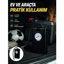 Epilons Taşınabilir Araç Hava Pompası Analog Manometreli Lastik Şişirme Pompası