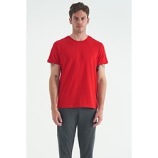 Air Jones Calvin Kırmızı Basic Erkek T-Shirt - 88245