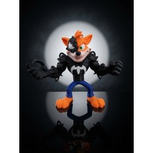 Demirhan3D 🕷️💀 Venomized Crash Figürü 21 cm | Crash Bandicoot & Venom Tasarım Koleksiyon Figürü | Pla 3D Baskı Dekoratif Heykel