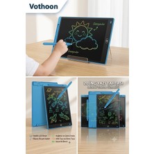 Epilons 20 Inc Renkli LCD Grafik Dijital Kalemli Çizim Tableti Yazı Tahta Not Yazma Eğitim Tableti Mavi
