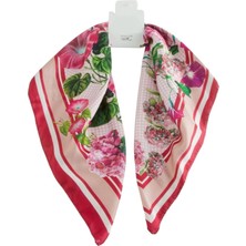 Çiçek Desenli Zr Saten Fular 50*50 cm