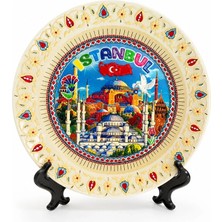 Uzman Toptan Istanbul Temalı Porselen Dekoratif Tabak 15 cm ALK5840