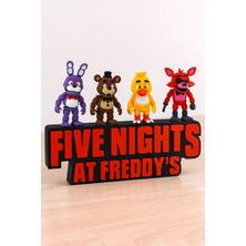 Hunga Five Nights At Freddy's Mini Figür ve Logo Seti