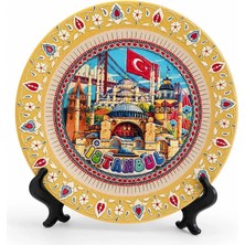 Uzman Toptan Istanbul Temalı Porselen Dekoratif Tabak 15 cm ALK5839