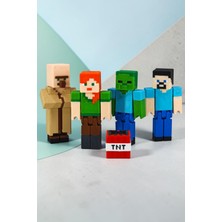 Hunga Minecraft - Steve - Alex - Köylü - Zombi - Tnt Figür