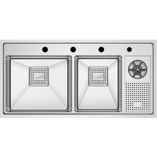 Crauf Evye Lusso Duo | 100CM - Platinum Satin (Inox)