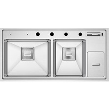 Crauf Evye Lusso Grand Duo | 100CM - Platinum Satin (Inox)