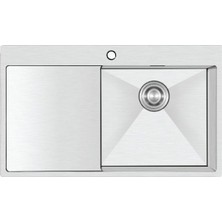 Crauf Evye Via Lattea | 86CM - Platinum Satin (Inox) / Sol