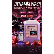 Dynamix Wash Çilek/strawberry Ortam Parfümü 2'li set Araç Parfümü Oto Parfümü 5 Lt - 250 ml