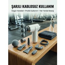 Küçük Hazine Taşınabilir Şarjlı Kas Masaj Tabancası Derin Doku Masajı Için 8 Başlıklı Profesyonel Ciha