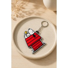 Wowolab Snoopy ve Woodstock Kulübe Figürlü Anahtarlık