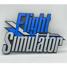 Goka 3D Craft Flight Simulator Logosu 3D Duvar Dekoru - 23 cm Premium Versiyon (1.5 cm Çift Montaj Setli)