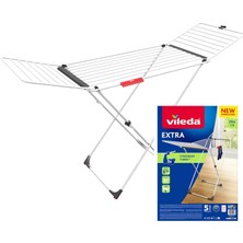 Belirtilmemiş Vileda Extra 20 Metre Kurutma Alanına Sahip, Tekerli ve Kanatlı Çamaşır Kurutmalığı
