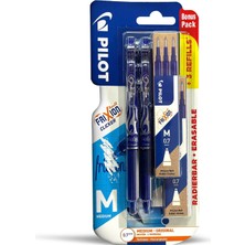 Pilot Frixion 0.7mm Silinebilir Tükenmez Kalem Mavi Seti 2 Kalem + 6 Yedek Uç 3+1 Set