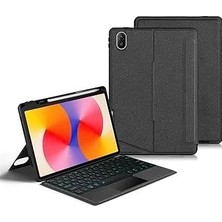 Fogy Huawei Matepad Se 11 ile Uyumlu Mag Touchpad Blutooth Işıklı Standlı Türkçe Q Klavyeli Kılıfı