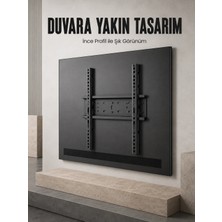 OtoTech Sabit Televizyon Askı Aparatı 50"-95" Ince Profil Sağlam Metal Tv Duvar Braketi