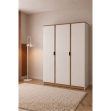 Rudu Asel 3 Kapaklı 92X182X44 cm Giyisi, Eşya Dolap/gardırop Beyaz