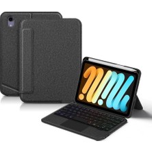 Fogy iPad Mini 7 2024 ile Uyumlu Mag Touchpad Blutooth Işıklı Rgb Standlı Türkçe Q Klavyeli Kılıfı