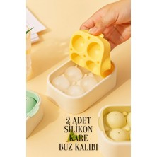 Empressco 2'li Silikon Kare Buzluk Kalıbı, Çok Amaçlı ve Kullanışlı Buzluk Seti