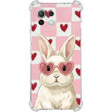 Printify Xiaomi Mi 11 Lite 5g ile Uyumlu Pembe Pötikare Serisi Pembe Zıpzıp Tasarımlı Uv Baskılı Köşe Korumalı Antişok Kılıf