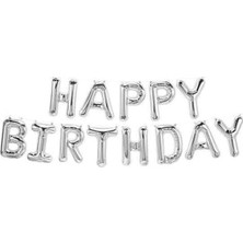 Mini Parti Mini Party Store Happy Birthday Folyo Balon Gümüş