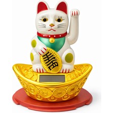 Koreli Güneş Enerjili Sallanan Şans Kedisi - Maneki Neko ALK4522